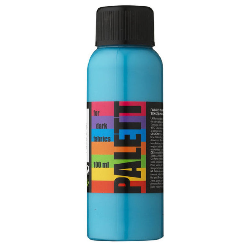 Palett textielverf - donkere stoffen - 100 ml - turquoise