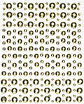 Strass stickers - metallic messing