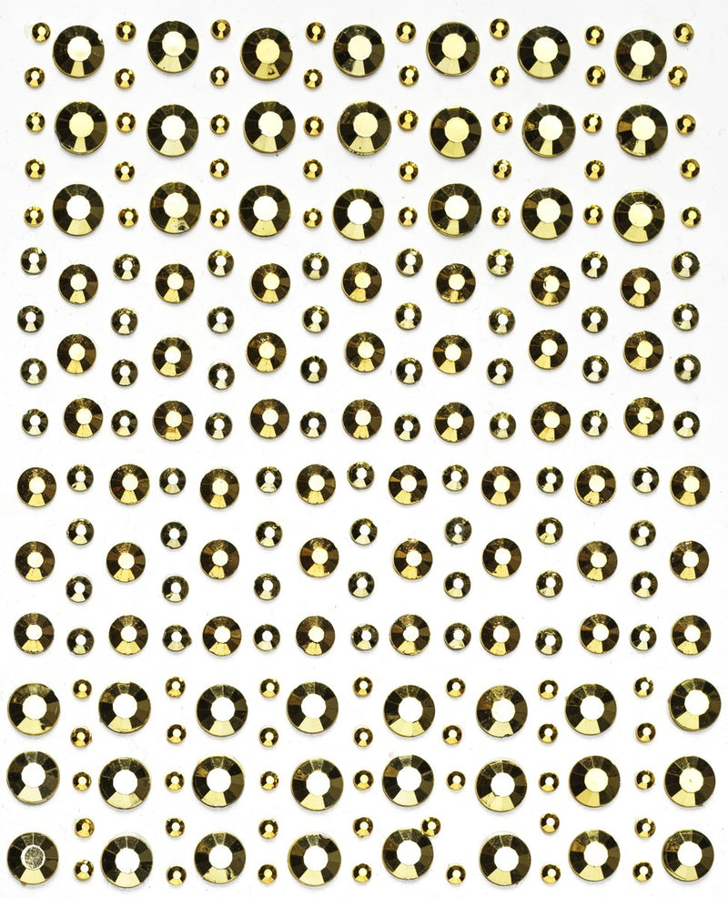 Strass stickers - metallic messing