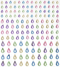 Strass stickers - druppels - pasteltinten
