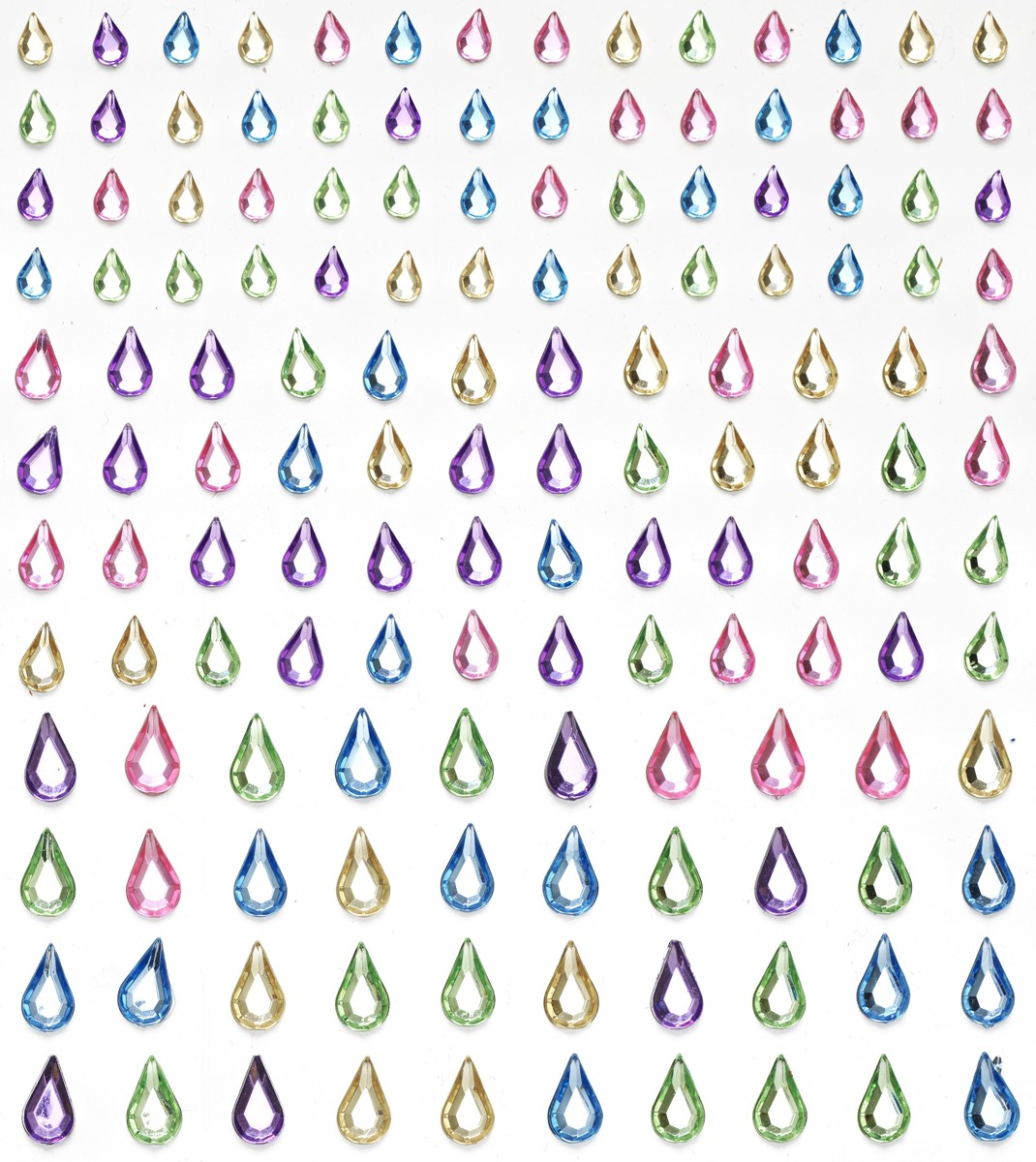 Strass stickers - druppels - pasteltinten