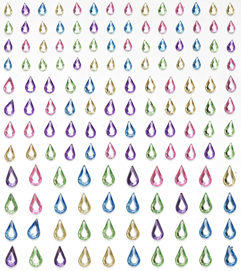 Strass stickers - druppels - pasteltinten