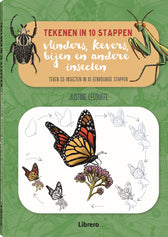Boek - Tekenen in 10 Stappen - Vlinders, kevers, bijen en andere insecten