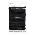 vilten chenille draad 3 meter - zwart Ø9 mm