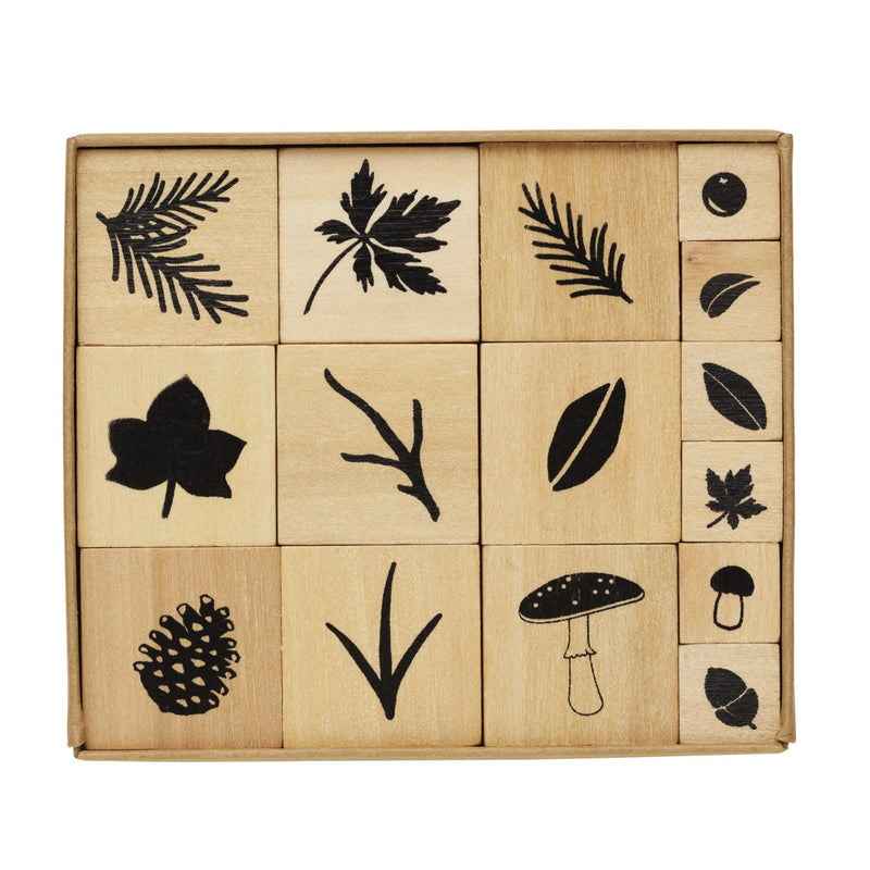 Houten stempels - bos en natuur