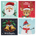 Diamond paint kaarten - 4 stuks - kerst