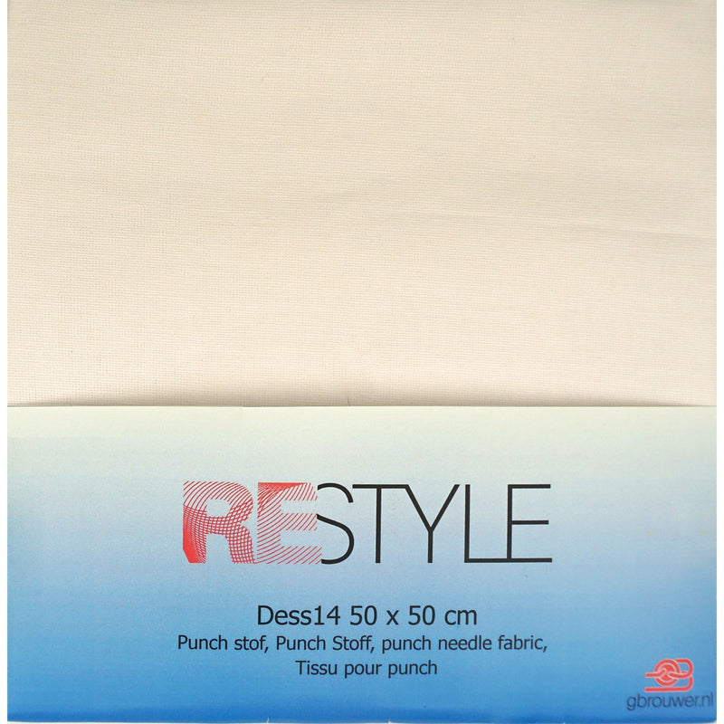 dess 14 punch stof - 50x50 cm ecru