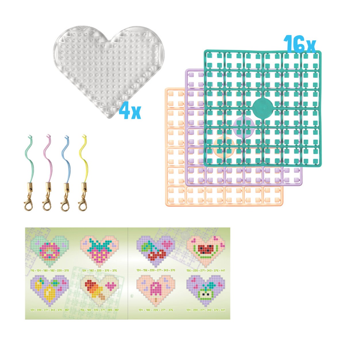 Pixelhobby hartjes medaillon thema box - snacks