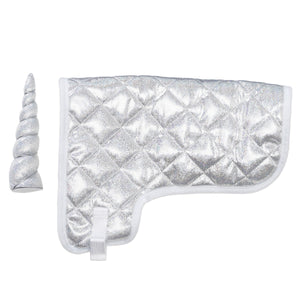 Hobby Horse - deken set - silver glitter unicorn
