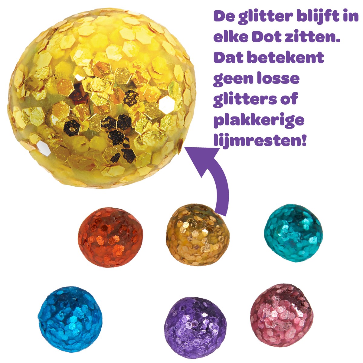 Crayola Glitter Dots - 3D sleutelhangers gebakjes