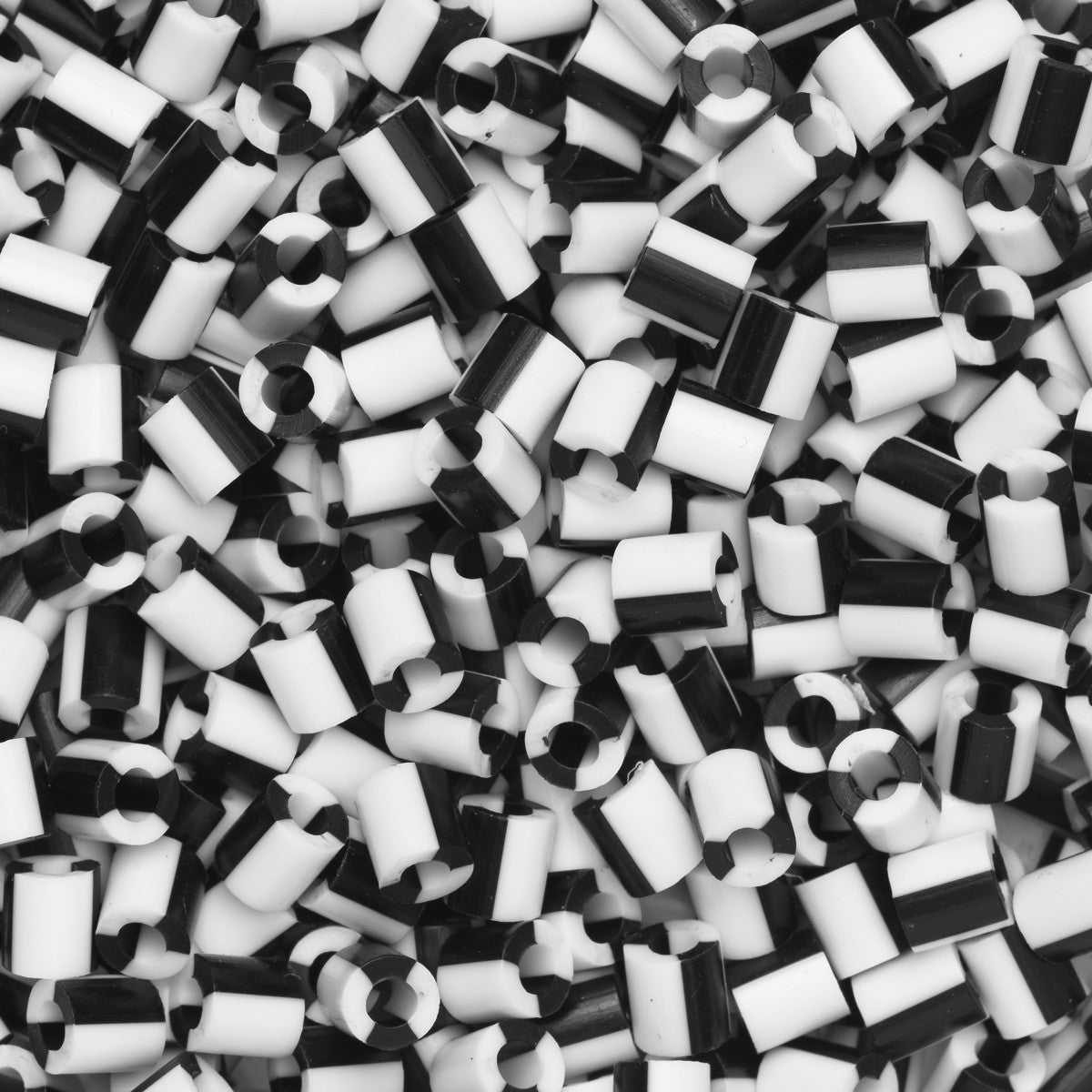 Panduro strijkkralen - 1000 stuks - 51 mix stripes black & white