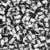 Panduro strijkkralen - 1000 stuks - 51 mix stripes black & white