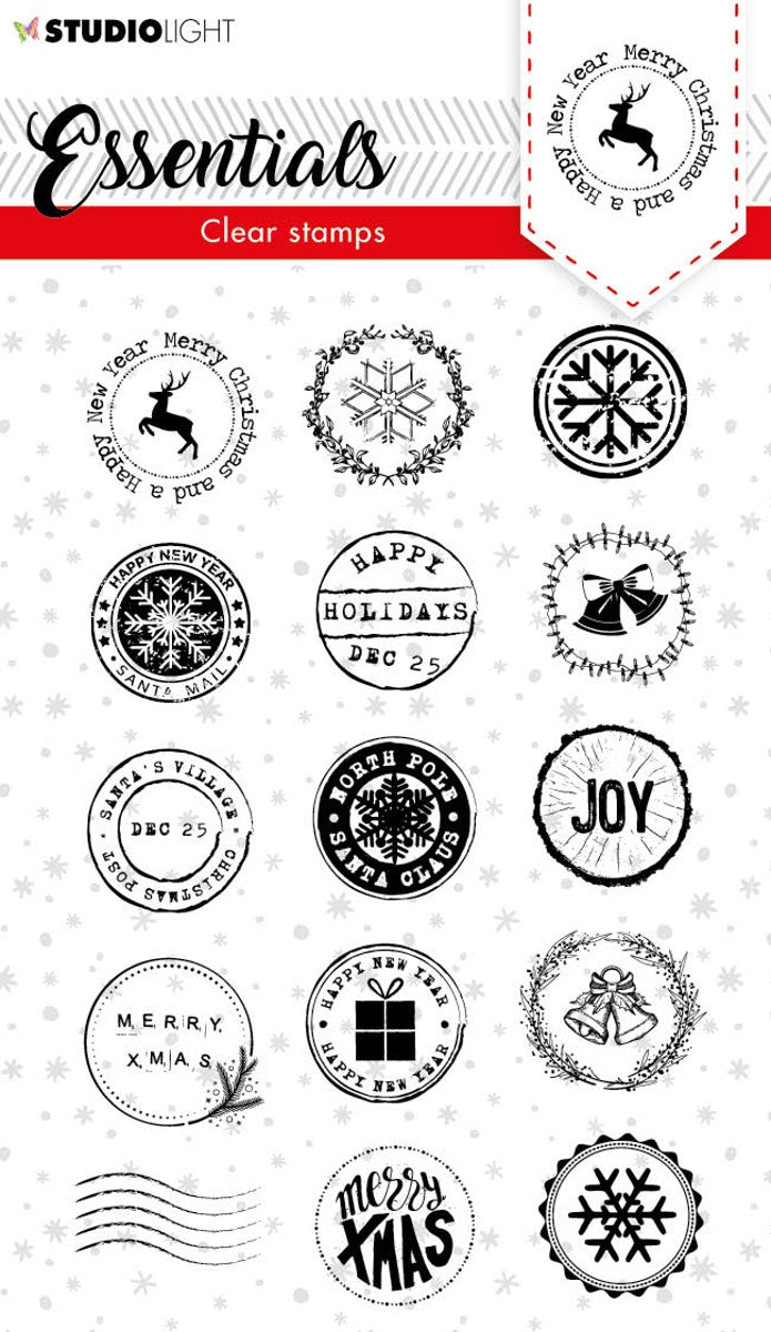 SL Essentials - clear stamp - #92 - Christmas post stamps
