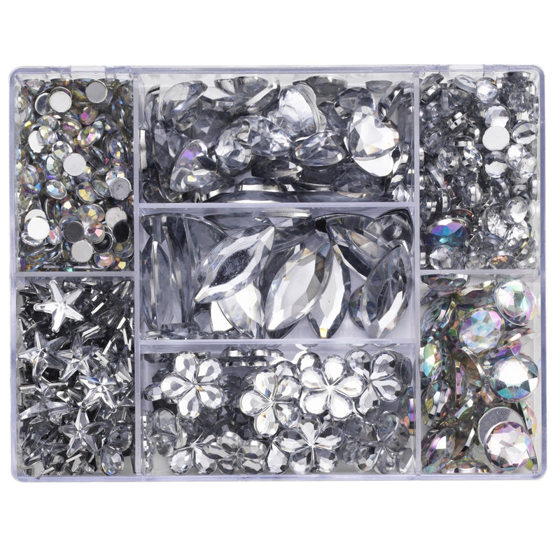 Strass stenen - zilveren mix