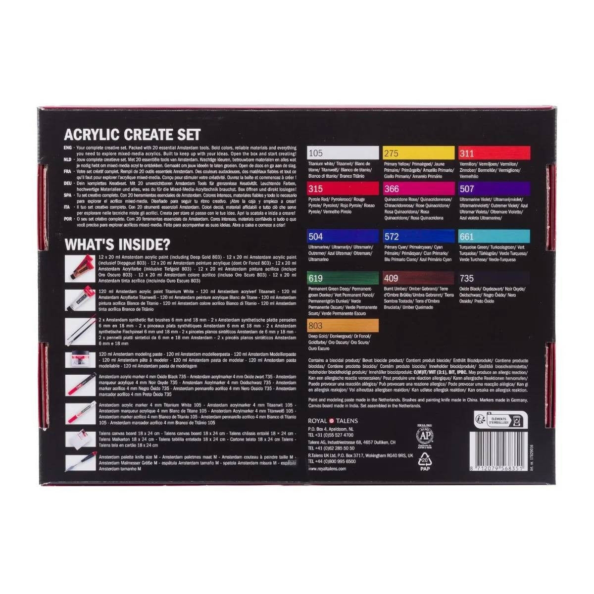Amsterdam Acrylics Create set - 20-delig