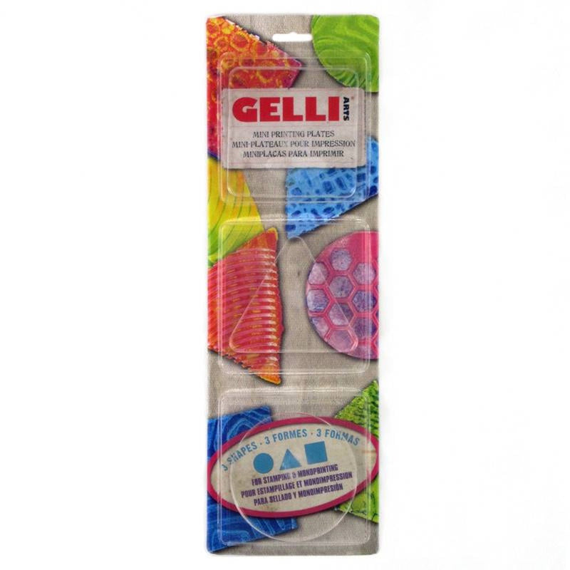 Gelli Arts - Gelli plates - rond, vierkant & driehoek