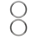 O-ringen - 4 cm - 2 stuks - zilverkleurig
