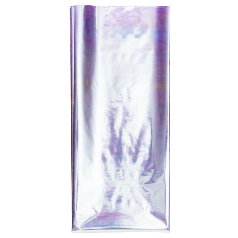 Folie papier 50x70 cm - blauw metallic iriserend - 5 stuks
