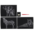 Engraving art - goudkleurig - Wild Animals