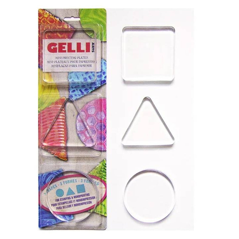 Gelli Arts - Gelli plates - rond, vierkant & driehoek