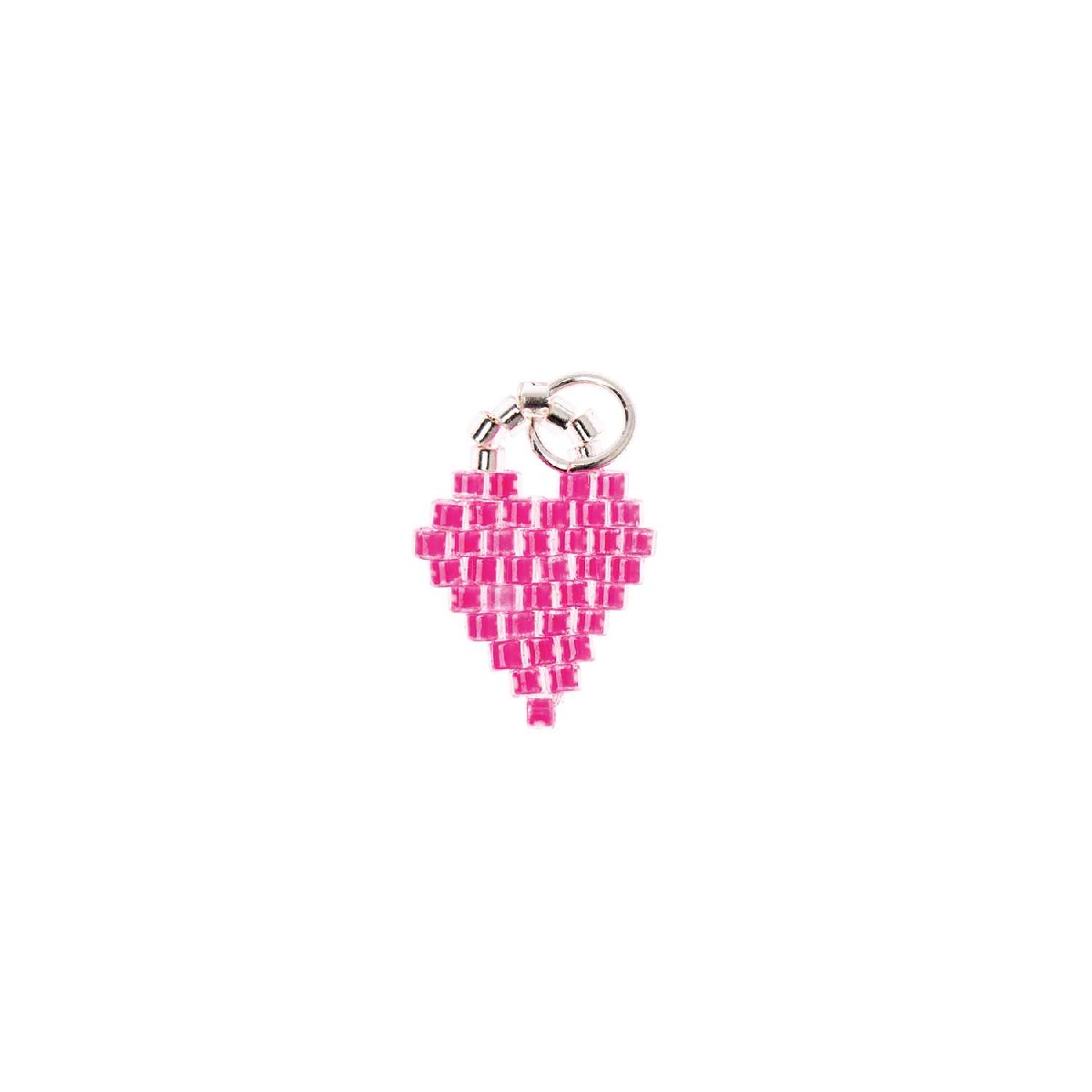 Mix It Up - kralen hanger hart 11x16 mm - neonroze