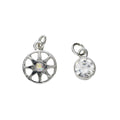 Charm Series hangers - zon/strass zilverkleurig