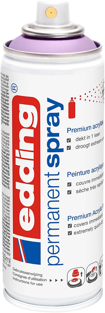 edding 5200 permanent spray - 200 ml - mat - licht lavendel