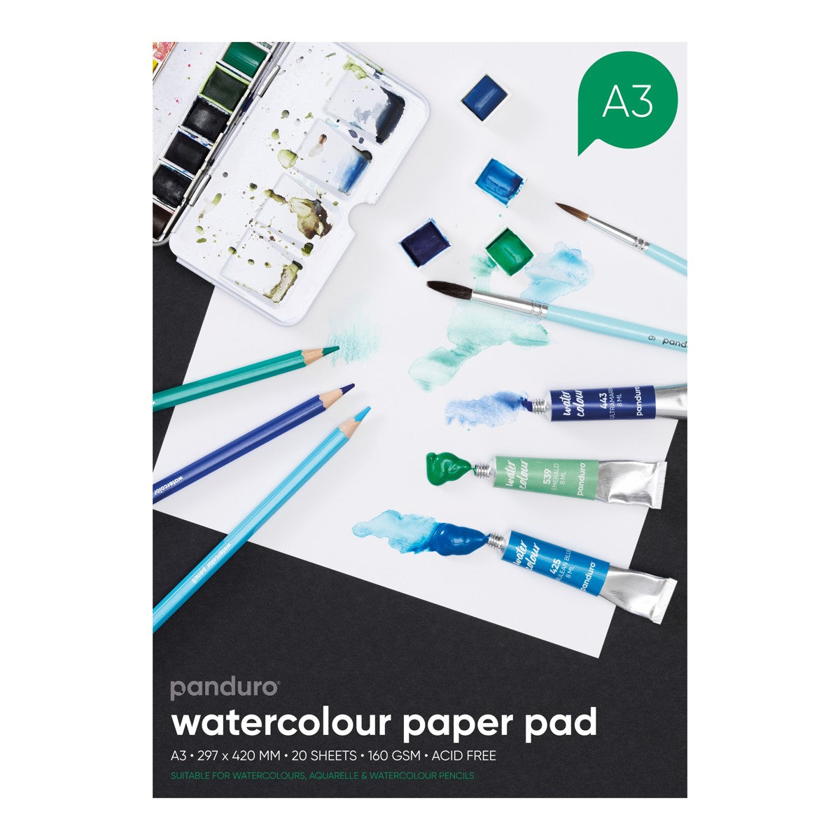 Panduro blok aquarelpapier - A3