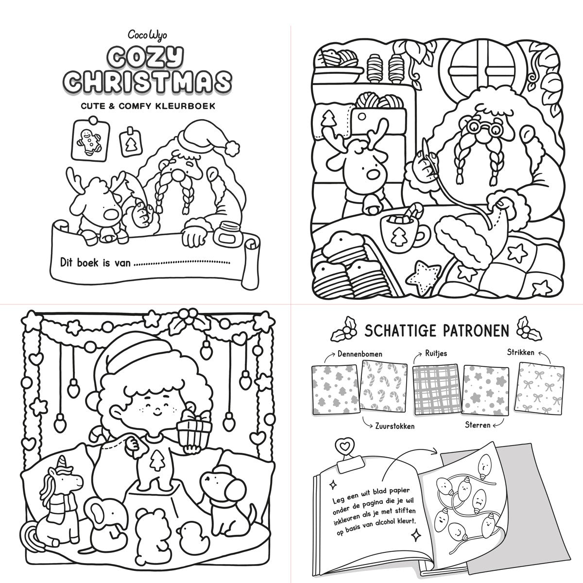 Kleurboek - Cozy Christmas Cute & Comfy Kleurboek