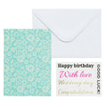 Wenskaart set - A5 - blauwe bloemen