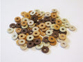 Katsuki kralenmix - 100 stuks - beige/brown wood