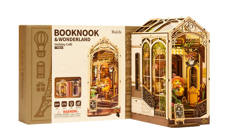 Robotime houten 3D puzzel - book nook - Holiday Café
