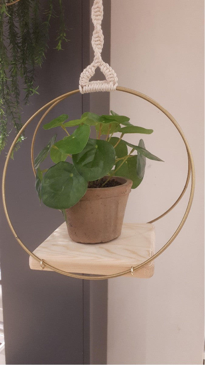 Metalen ring - 25 cm - goudkleurig