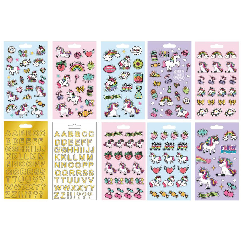 Stickerblok - 20 vellen - eenhoorns