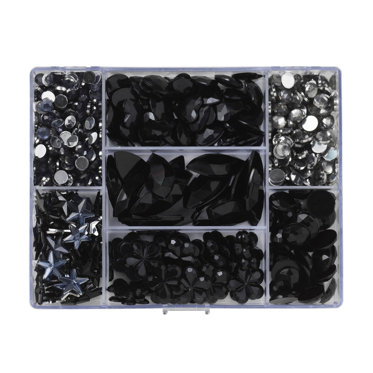 Strass stenen - zwarte mix