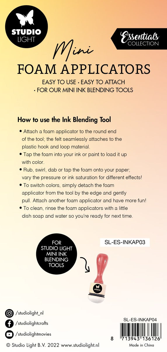 SL ink blending tool - navulling - 20 mm - 9 stuks