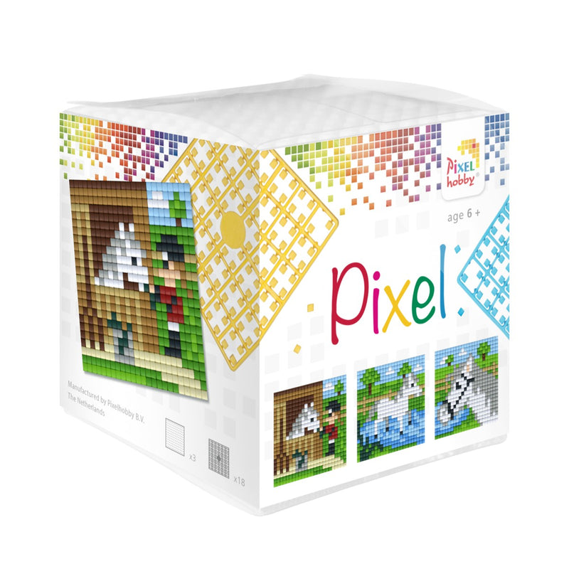 Pixelhobby kubus - 24-delig - paarden