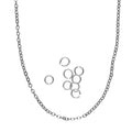 Ketting met buigringen - verzilverd - 1 meter