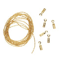 Dunne ketting - verguld - 100 cm