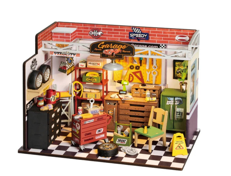 Robotime miniatuur DIY kit - Garage Workshop