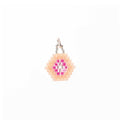 Mix It Up - kralen hanger hexagon 14x16 mm - peach