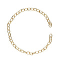 Charm Series ketting ovaal - 18 cm - goudkleurig
