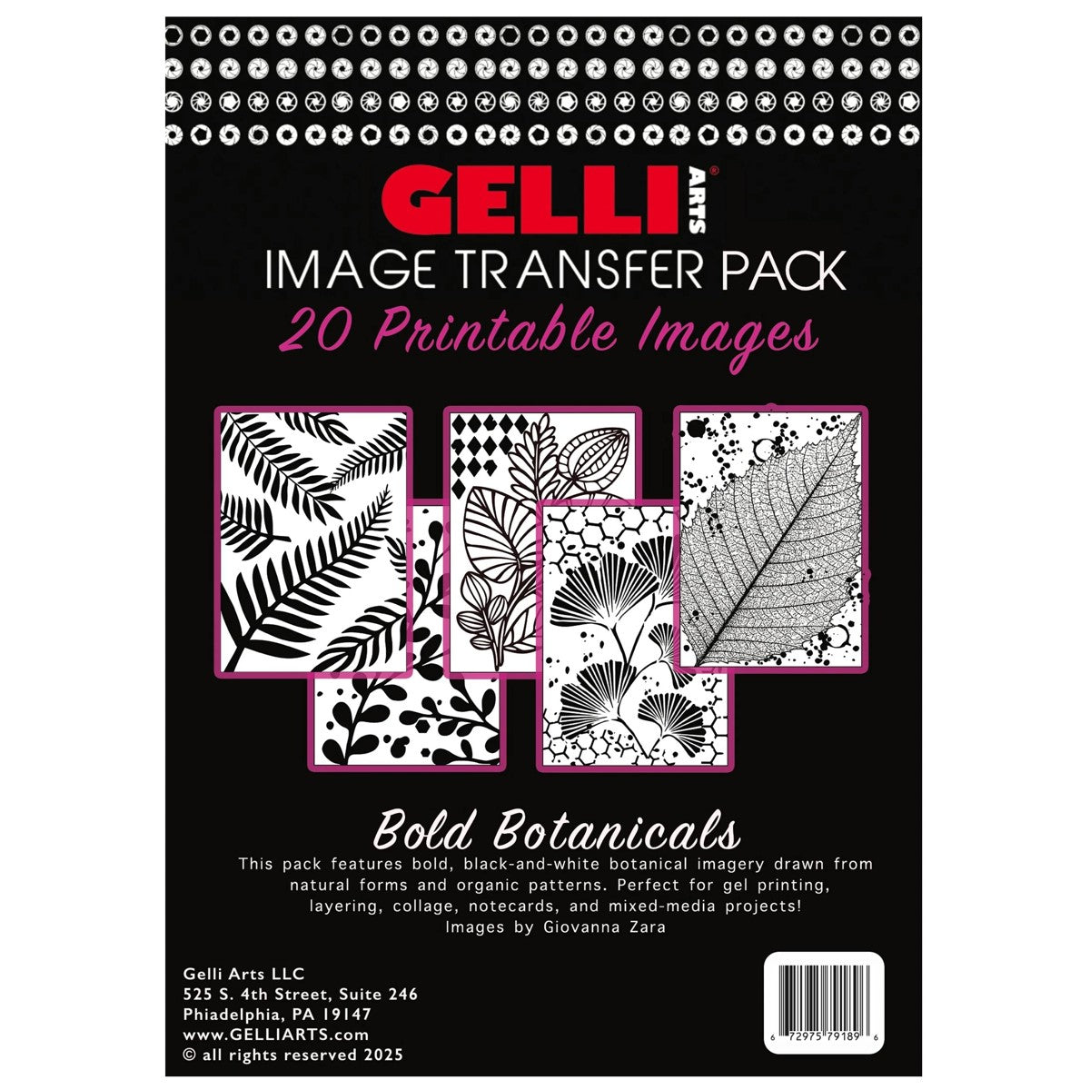 Gelli Arts - Image transfer pack - bold botanicals