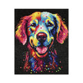 Diamond painting kit - 33x40 cm - hond lichtgevend