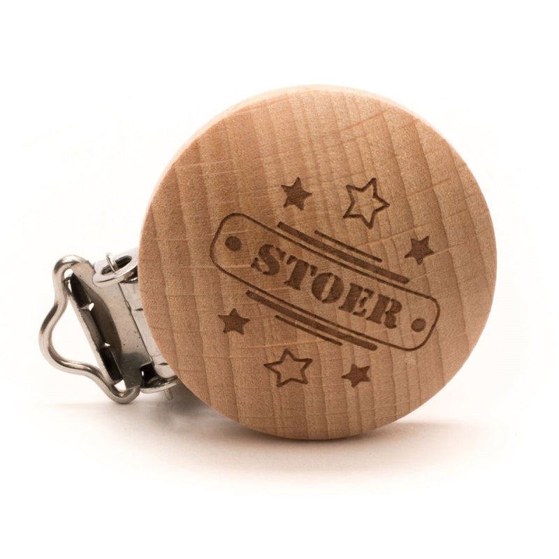 houten speenclip 2 stuks - stoer