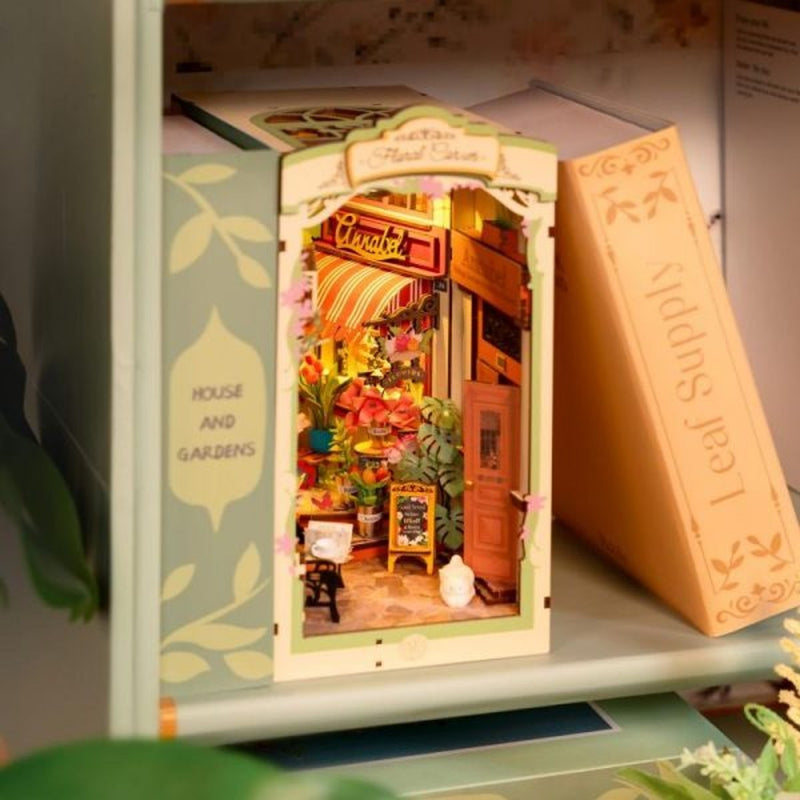 Robotime houten 3D puzzel - book nook - Floral Corner