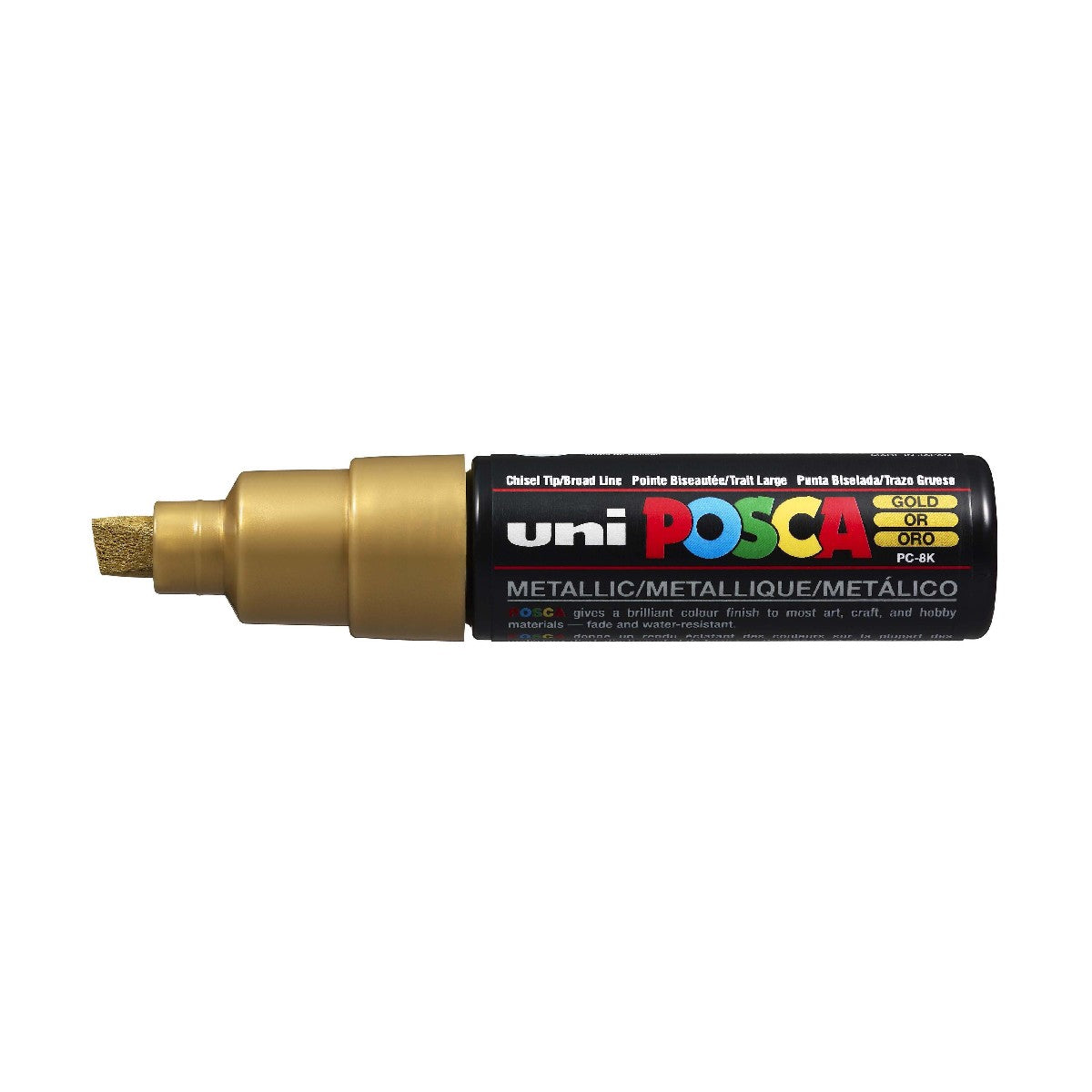 POSCA acrylmarker - beitelpunt PC-8K - 8 mm - goud