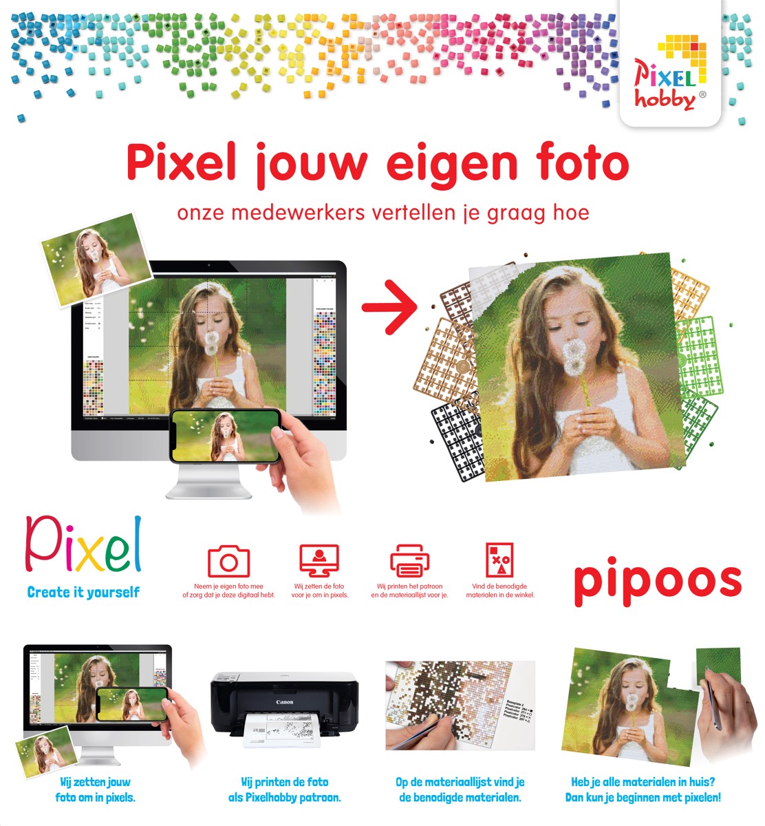 Pixel je eigen foto - doos+sleeve