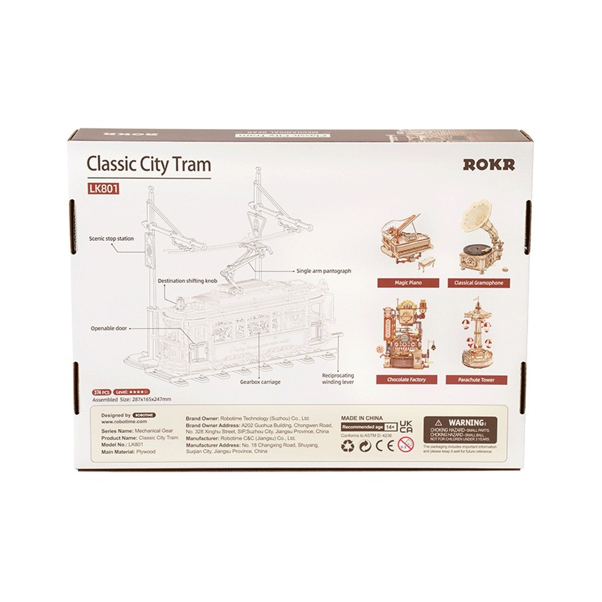 Robotime houten 3D puzzel - Classic City Tram