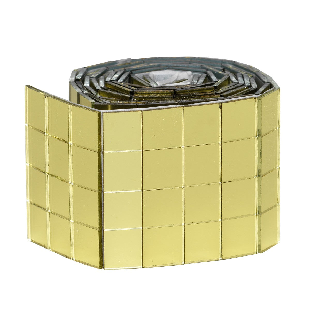 Spiegelmozaïek - 10x10 mm - goudkleurig